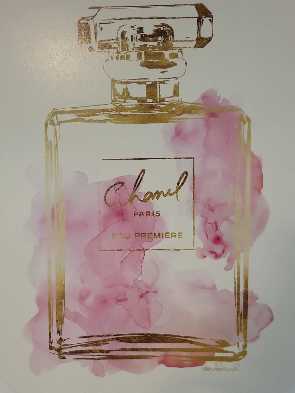 🌸 Designer Inspired Chanel Perfume Bottle Wooden Art Picture Decor! - Picture 3 of 3